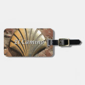 El Camino goudschelp, Leon (ondertitel) Bagagelabel (Voorkant horizontaal)