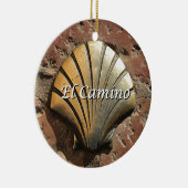 El Camino goudschelp, Leon (ondertitel) Keramisch Ornament (Rechts)