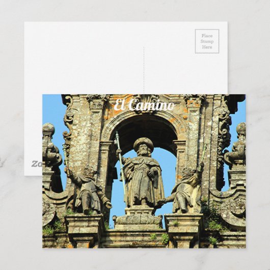 El Camino: Santiago de Compostela Cathedral, Spanj Briefkaart (Voorkant / Achterkant)