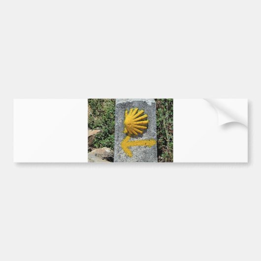 El Camino schelp en pijltje, Spanje Bumpersticker (Voorkant)