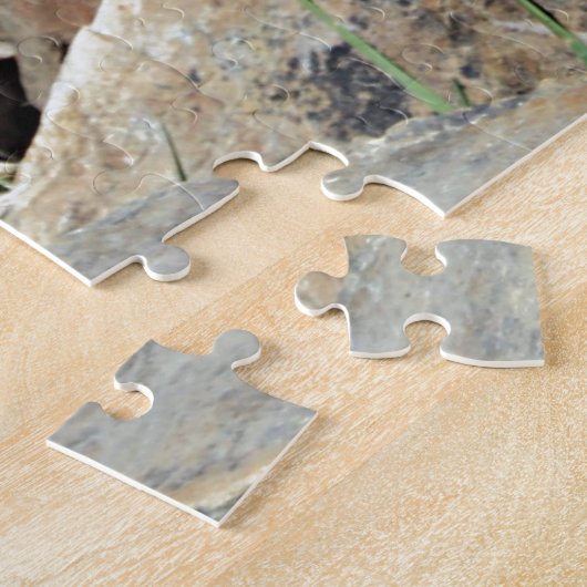 El Camino schelp en pijltje, Spanje Legpuzzel (Zijkant)