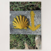El Camino schelp en pijltje, Spanje Legpuzzel (Verticaal)