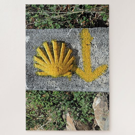 El Camino schelp en pijltje, Spanje Legpuzzel (Verticaal)