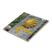 El Camino schelp en pijltje, Spanje Tegeltje (Zijkant)