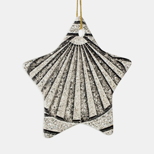 El Camino shell, bestrating, Spanje Keramisch Ornament (Rechts)