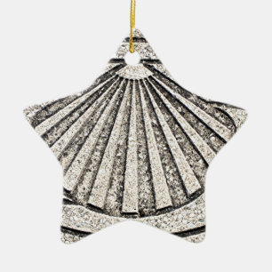 El Camino shell, bestrating, Spanje Keramisch Ornament