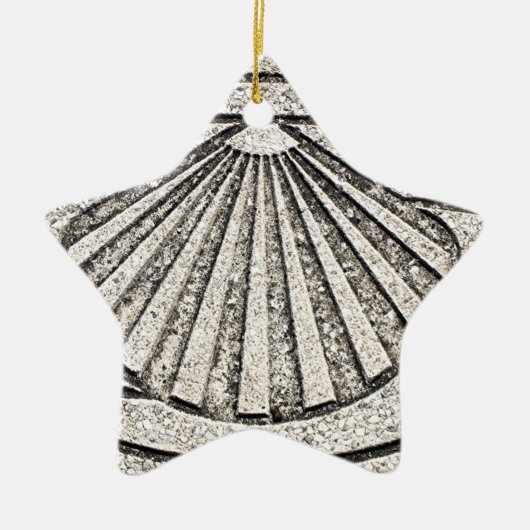 El Camino shell, bestrating, Spanje Keramisch Ornament (Voorkant)