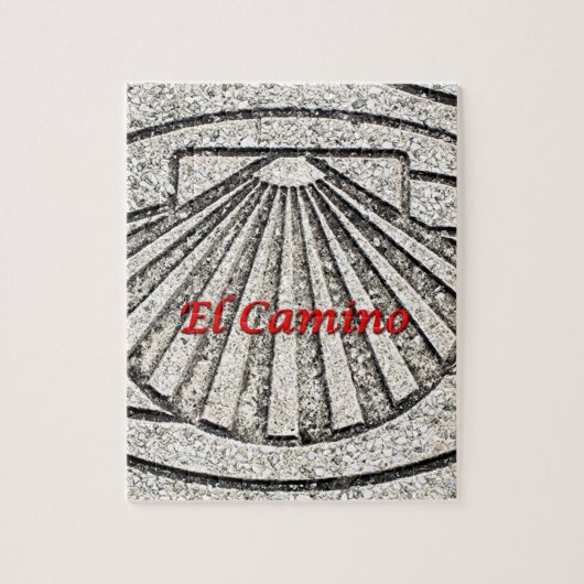 El Camino shell, bestrating, Spanje (ondertitel) Legpuzzel (Verticaal)