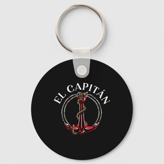 El Capitan Anker Boot Schip Kapitein Skipper Zeile Sleutelhanger (Voorkant)