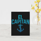 El Capitan Boot Eigenaar Pontoon Captain Funny Boa Kaart (Gele Bloem)