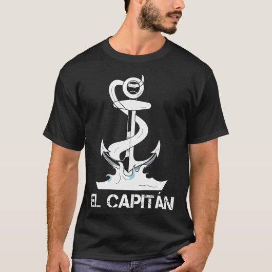 El Capitan Captain Captitán Boat Anchor Sailor Sai T-shirt (Voorkant)