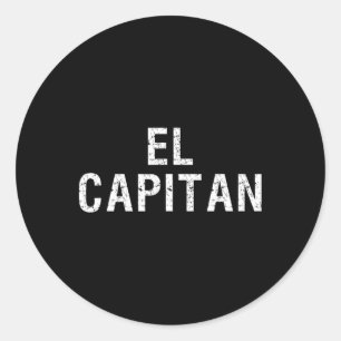 El Capitan Captain Of The Ship T-shirt Ronde Sticker