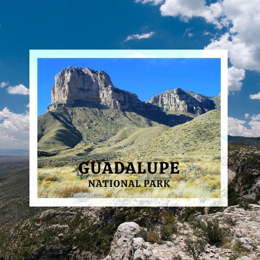 El Capitan Guadalupe Peak, Blue Sky, Nationaal Par Briefkaart