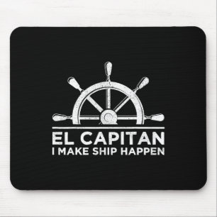 El Capitan Ik zorg dat schepen varen Boot schipper Muismat
