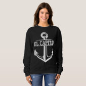 El Capitan Kapitein Anker Schip Boot en Sail 2 Trui (Voorkant volledig)