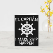 El Capitan Maak Schip Gebeuren Grappige Boot Varen Kaart (Gele Bloem)