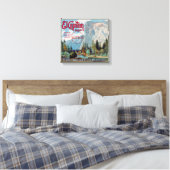 El Capitan merk San Dimas Sinaasappels Fruit Label Canvas Afdruk (Insitu (Slaapkamer))