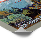 El Capitan merk San Dimas Sinaasappels Fruit Label Poster (Hoek)