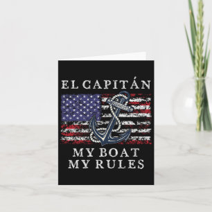 El Capitan Mijn Boot Mijn Regels Pontoon Kapitein Kaart