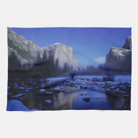 El Capitan Mountain, Nationaal Park Yosemite Theedoek (Horizontaal)