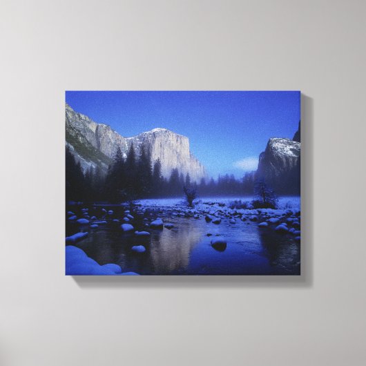 El Capitan Mountain, Yosemite National Park, Canvas Afdruk (Voorkant)