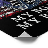 El Capitan My Boat My Rules Pontoon Captain 4th Of Poster (Hoek)