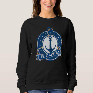 El Capitan Nautical Blue Boating Anker schip Saili Trui