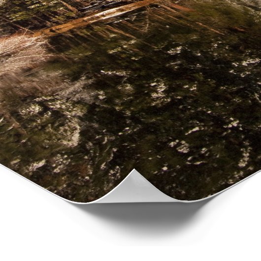 El Capitan neemt de rivier de Merced in Poster (Hoek)