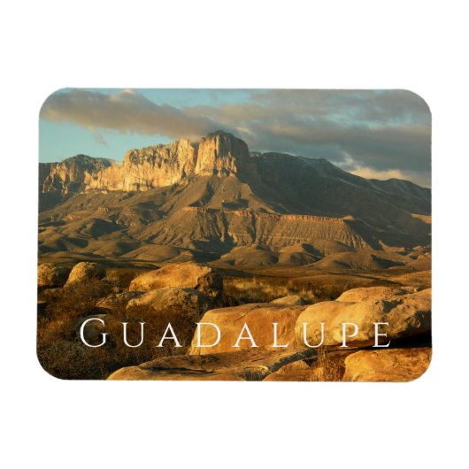 El Capitan op Sunset, Guadalupe Mountains NP Magneet (Horizontaal)