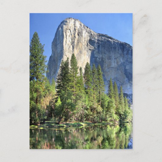 El capitan Over de Merced-rivier - Yosemite-vallei Briefkaart (Voorkant)
