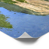 El capitan Over de Merced-rivier - Yosemite-vallei Poster (Hoek)