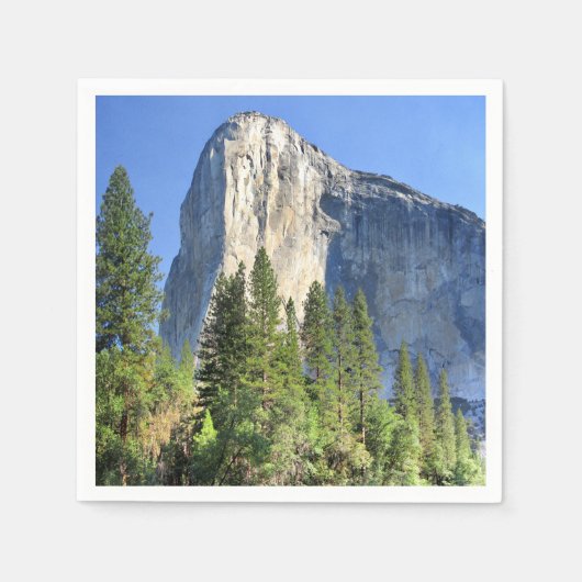El capitan Over de Merced-rivier - Yosemite-vallei Servetten (Voorkant)