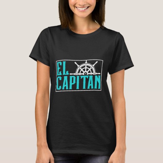 El Capitan Schip Boot Eigenaar Skipper Liefhebber T-shirt (Voorkant)