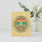 El Capitan State Beach California Circle Badge Briefkaart (Staand voorkant)