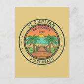 El Capitan State Beach California Circle Badge Briefkaart (Voorkant)