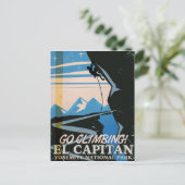 El Capitan vintage reisposter Briefkaart (Staand voorkant)