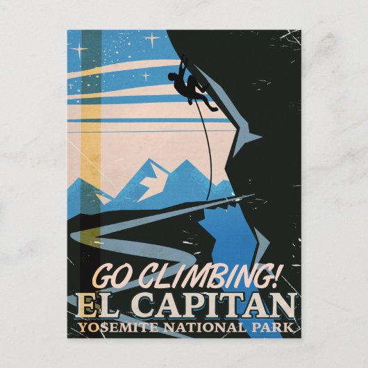 El Capitan vintage reisposter Briefkaart (Voorkant)