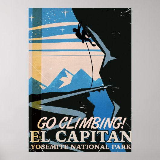 El Capitan vintage reisposter Poster (Voorkant)