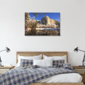El Capitan weerspiegelt zich in de Merced-rivier i Canvas Afdruk (Insitu (Slaapkamer))