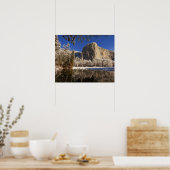 El Capitan weerspiegelt zich in de Merced-rivier i Poster (Keuken)