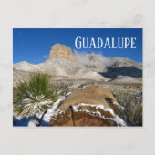 El Capitan, Winter Uitzicht Guadalupe Mountains NP Briefkaart (Voorkant)