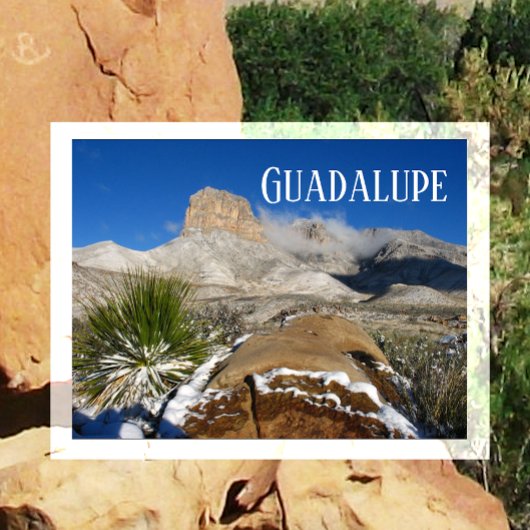 El Capitan, Winter Uitzicht Guadalupe Mountains NP Briefkaart