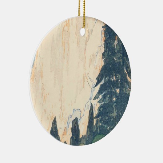 El Capitan Yosemite American Series Hiroshi Keramisch Ornament (Rechts)