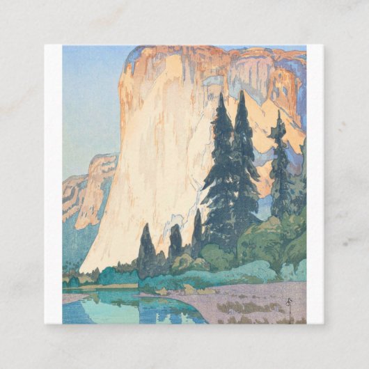 El Capitan Yosemite American Series Hiroshi Vierkante Visitekaartje (Voorkant)