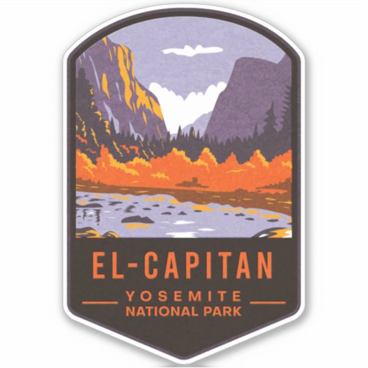 El Capitan Yosemite National Park Sticker (Voorkant)