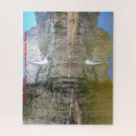 El Capitan Yosemite Nevada. Kerstbegroeten Legpuzzel (Verticaal)