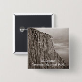 El Capitan Yosemite Sepia Vierkante Button 5,1 Cm (Voorkant /achterkant)