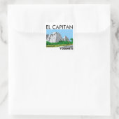 El Capitan Yosemite Vierkante Sticker (Tas)