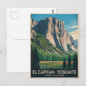 El Capitan Yosemite Vintage Travel Poster Briefkaart (Voorkant / Achterkant)