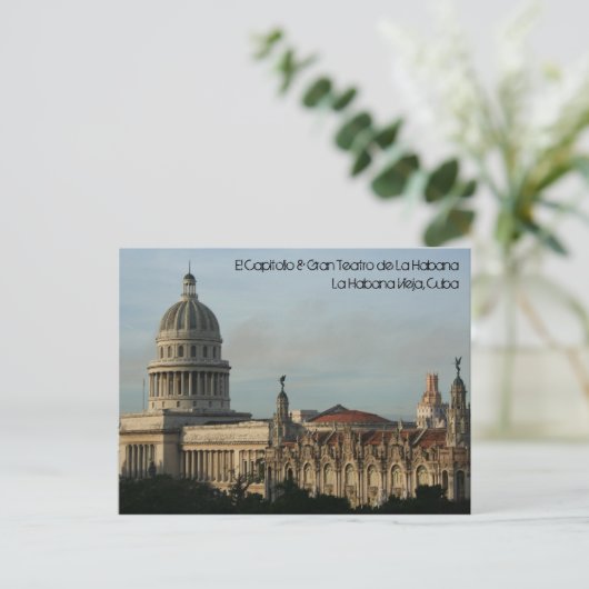 El Capitolio & Gran Teatro, Havana, Cuba Briefkaart (Staand voorkant)